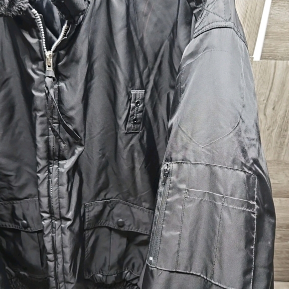 National Patrol Black Bomber Jacket Elastic Waist - Picture 4 of 9
